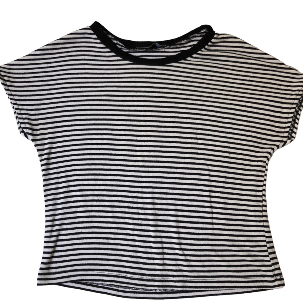 Zara Stripped Crop Black and White SZ M